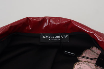 Dolce & Gabbana Maroon Floral Luxe Jacket