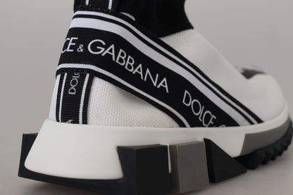 Zapatillas sin cordones Sorrento elegantes en blanco y negro de Dolce &amp; Gabbana