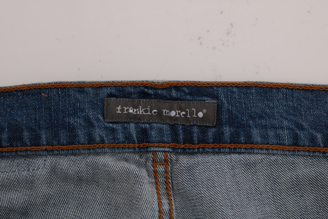 Frankie Morello Svelte Italian Denim - Vaqueros azules de corte ajustado