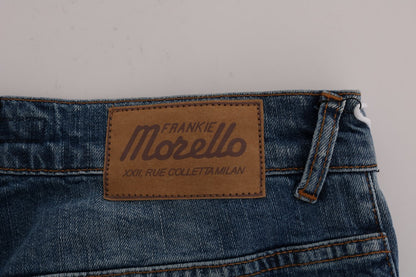 Frankie Morello Svelte Italian Denim - Vaqueros azules de corte ajustado