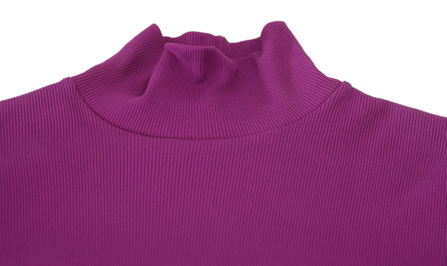 Suéter elegante de cuello alto morado de Dolce &amp; Gabbana