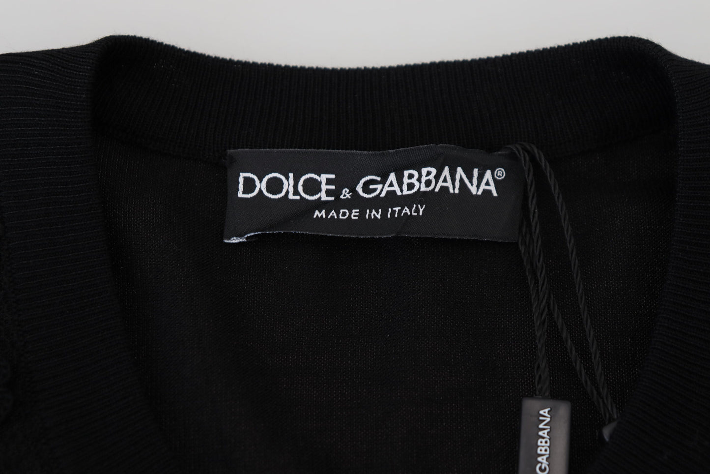 Suéter tipo cárdigan elegante con encaje floral negro de Dolce &amp; Gabbana