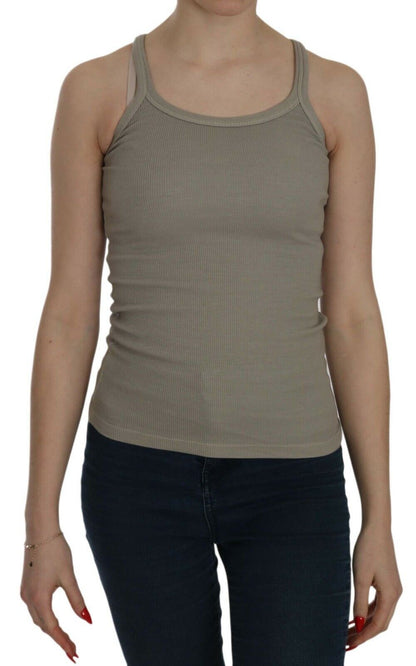 Blusa elegante con tirantes finos en color beige PINK MEMORIES