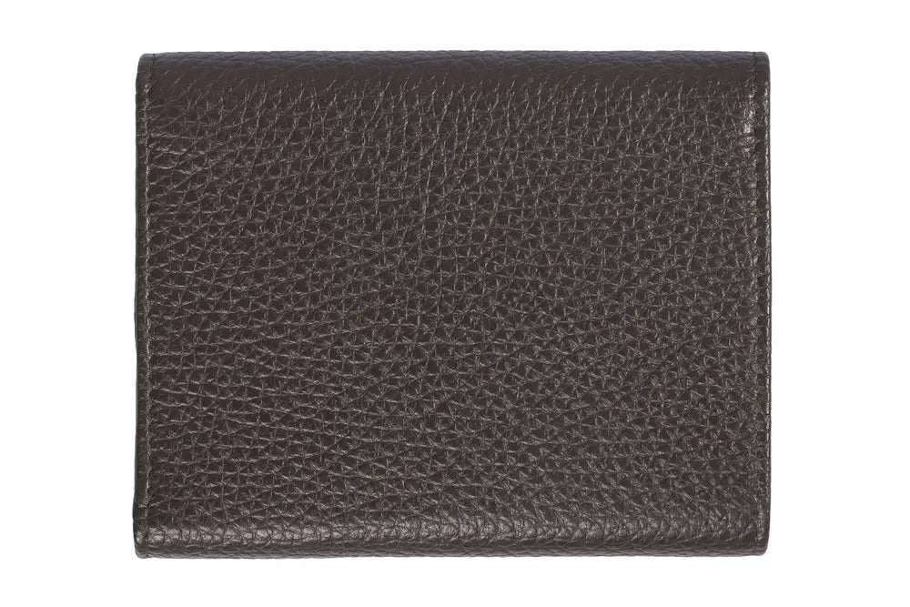 Cartera de mujer de piel marrón Trussardi