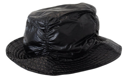 Gorra elegante tipo pescador negra con detalle de logotipo de Dolce &amp; Gabbana