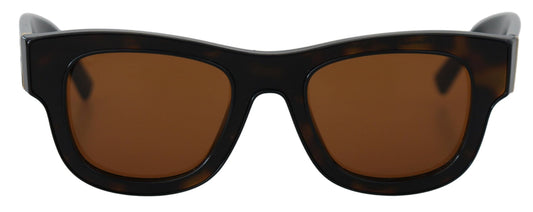 Dolce & Gabbana Chic Brown Acetate Sunglasses