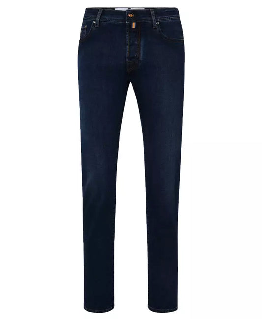 Jacob Cohen Blue Cotton Men Slim-fit Jean