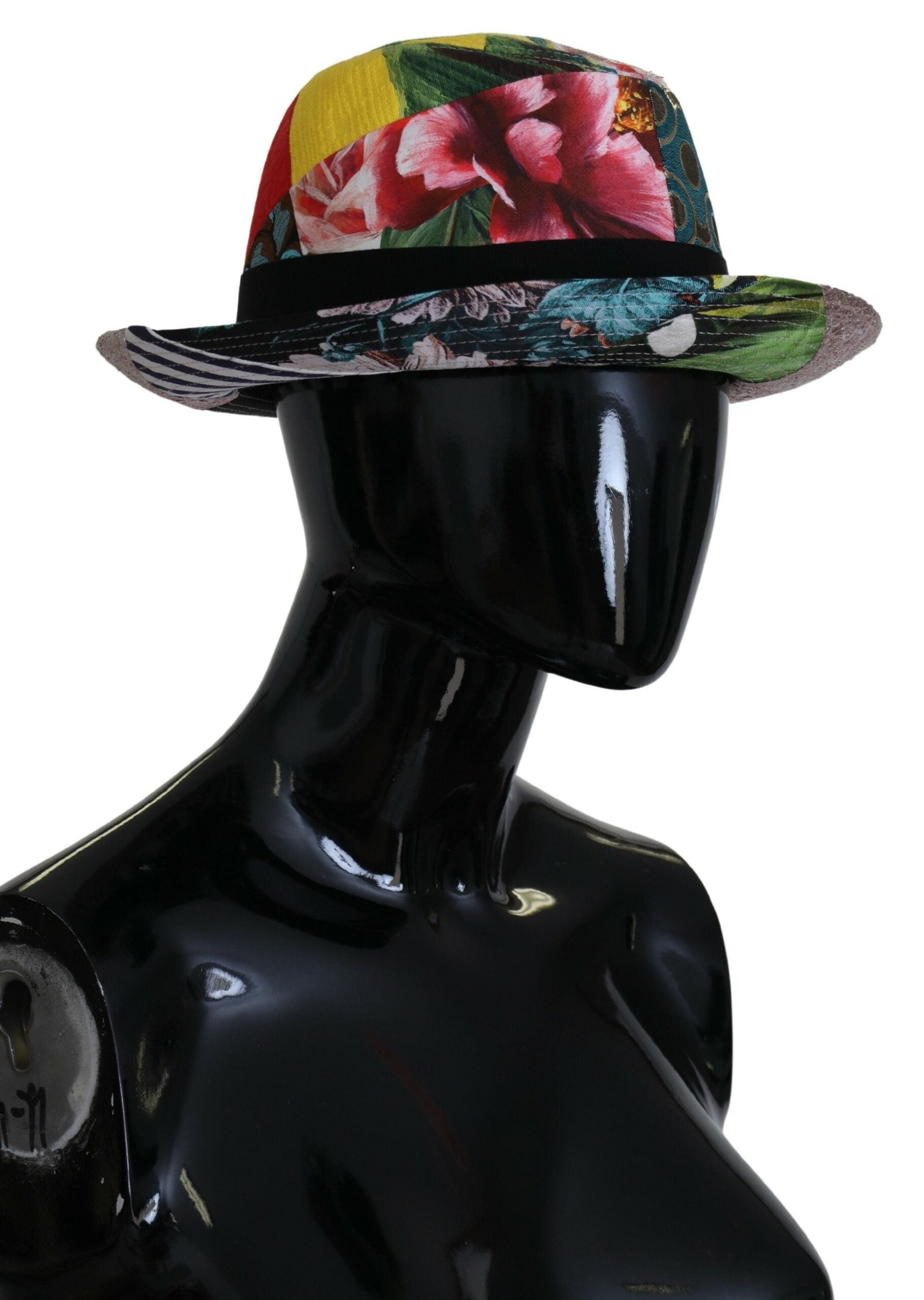 Gorra Fedora multicolor elegante y ecléctica de Dolce &amp; Gabbana