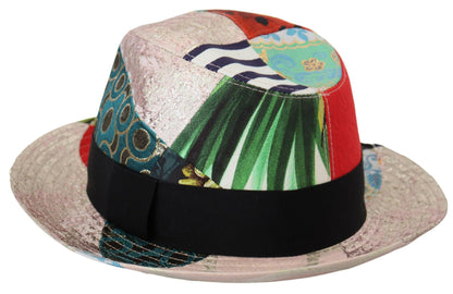 Gorra Fedora multicolor elegante y ecléctica de Dolce &amp; Gabbana