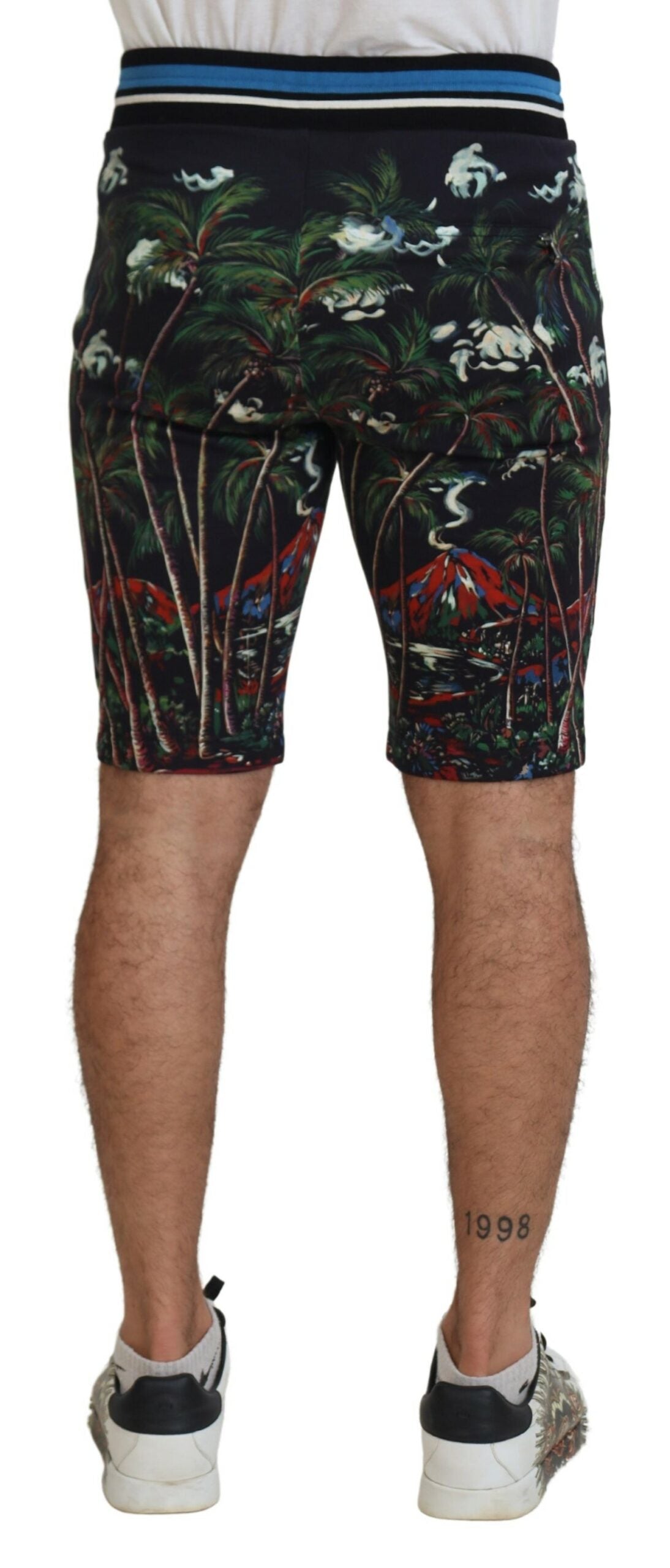 Shorts casuales hasta la rodilla con estampado Volcano de Dolce &amp; Gabbana