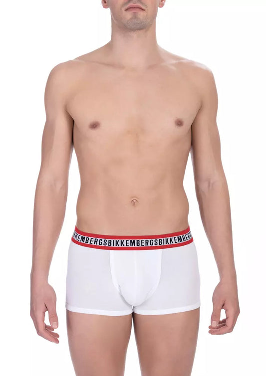 Pack de dos calzoncillos tipo bóxer de algodón blanco para hombre de Bikkembergs