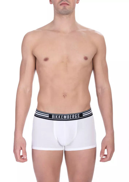 Calzoncillos tipo baúl de algodón blanco para hombre de Bikkembergs, paquete doble