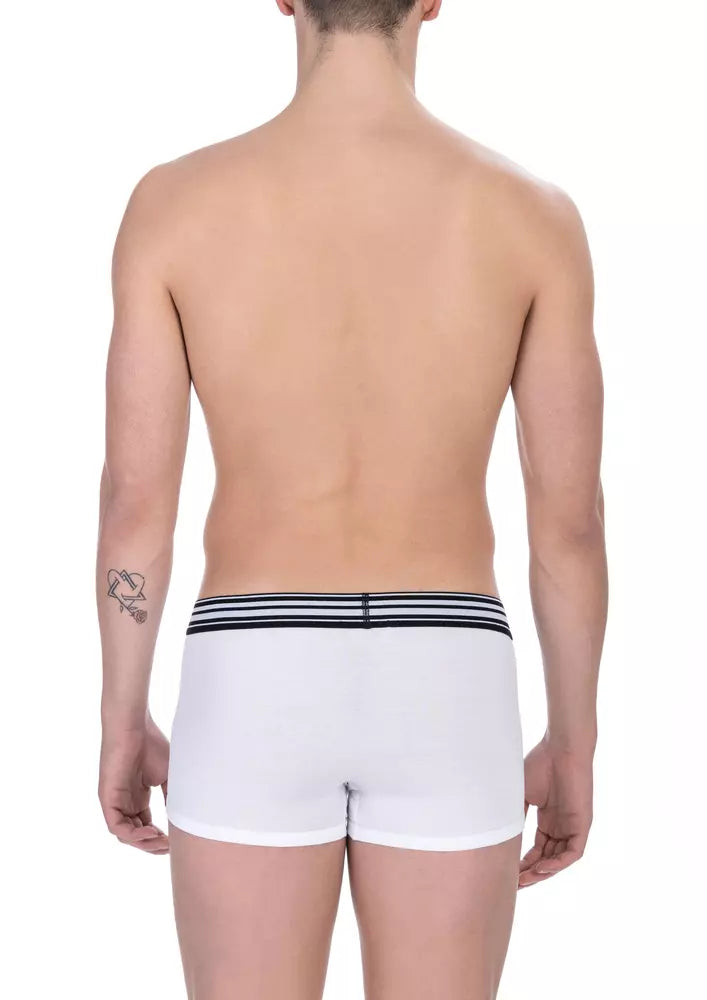 Calzoncillos tipo baúl de algodón blanco para hombre de Bikkembergs, paquete doble