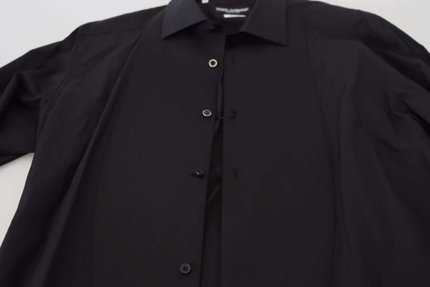 Camisa formal elegante de manga larga negra de Dolce &amp; Gabbana