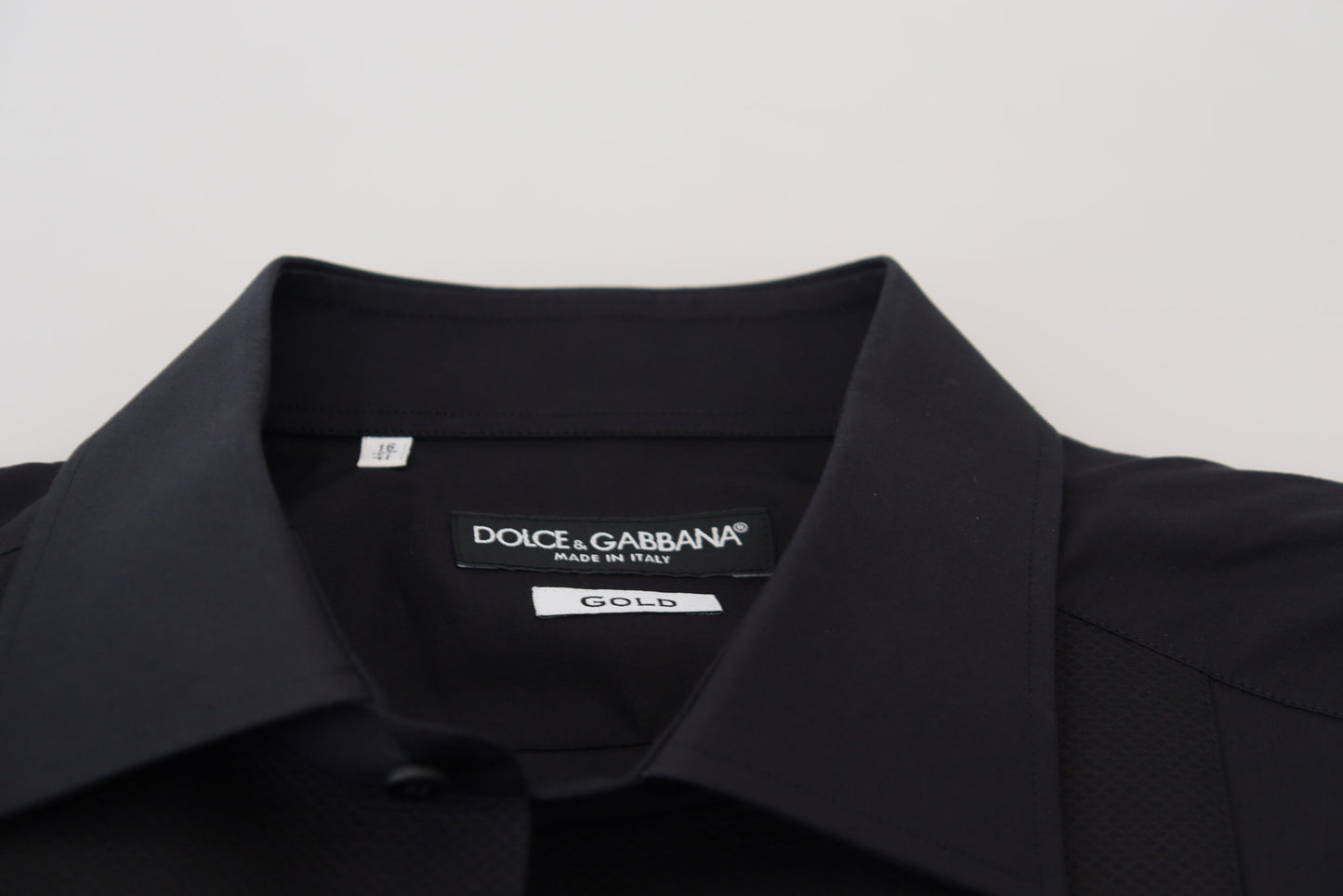 Camisa formal elegante de manga larga negra de Dolce &amp; Gabbana