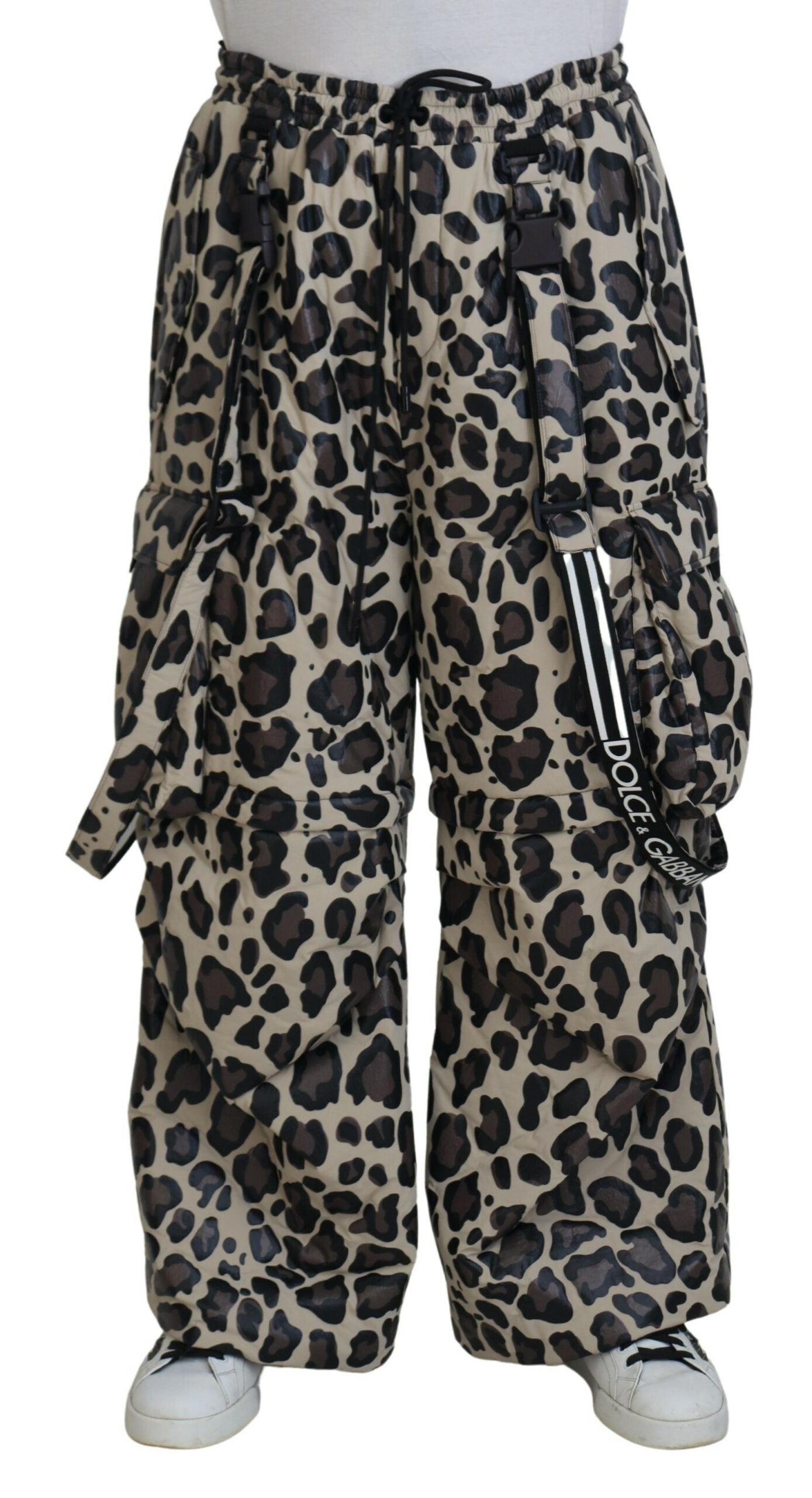 Pantalones de nieve con estampado de leopardo multicolor de Dolce &amp; Gabbana