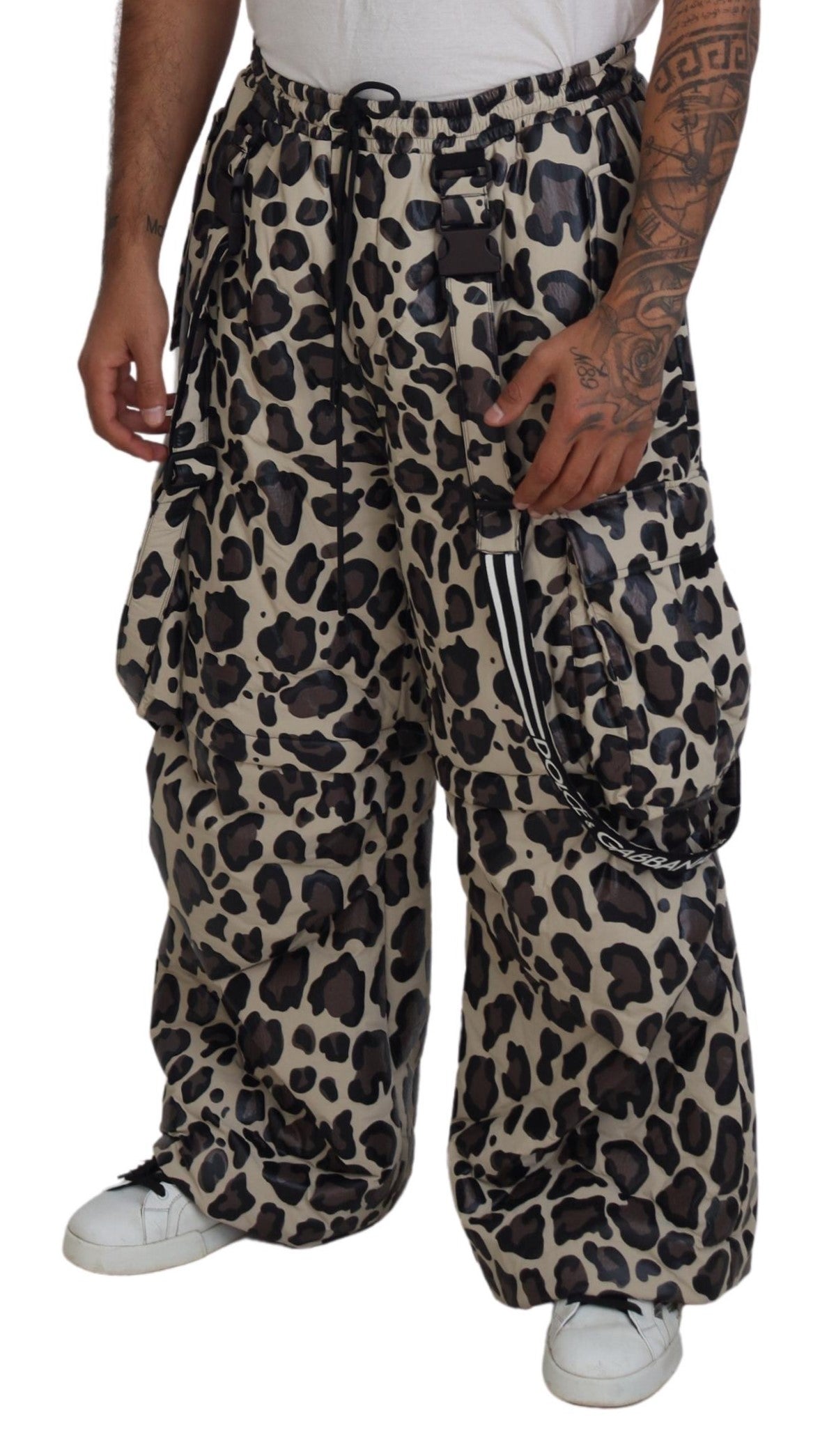 Pantalones de nieve con estampado de leopardo multicolor de Dolce &amp; Gabbana