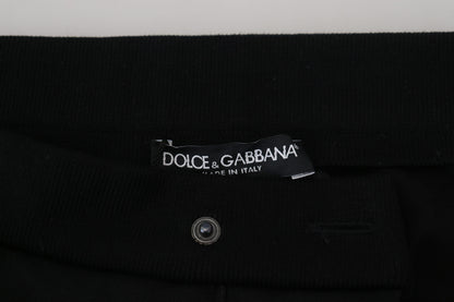 Dolce & Gabbana Elegant Black Jogger Pants in Luxe Wool Blend