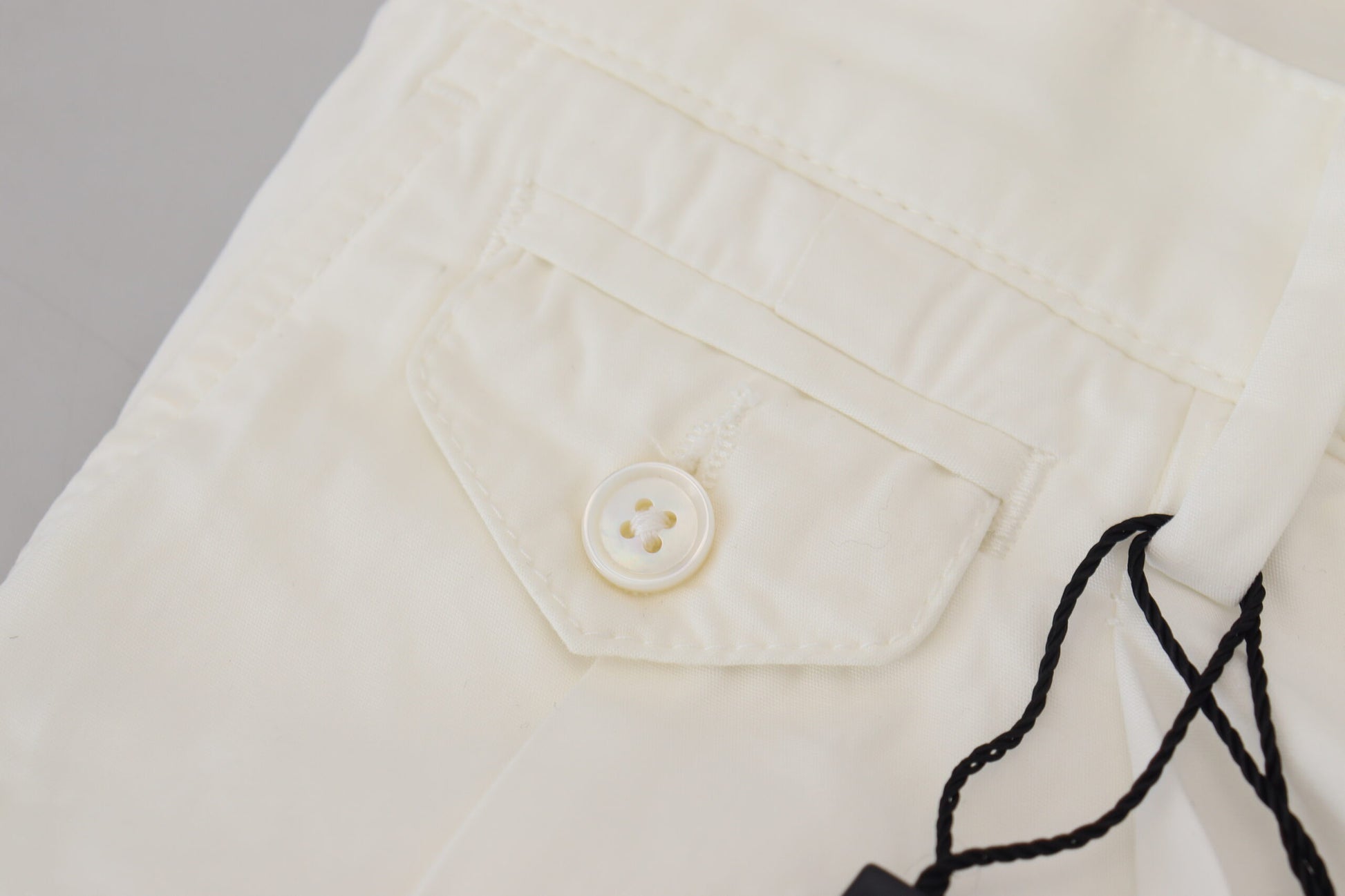 Pantalones chinos elegantes de algodón blanco de Dolce &amp; Gabbana