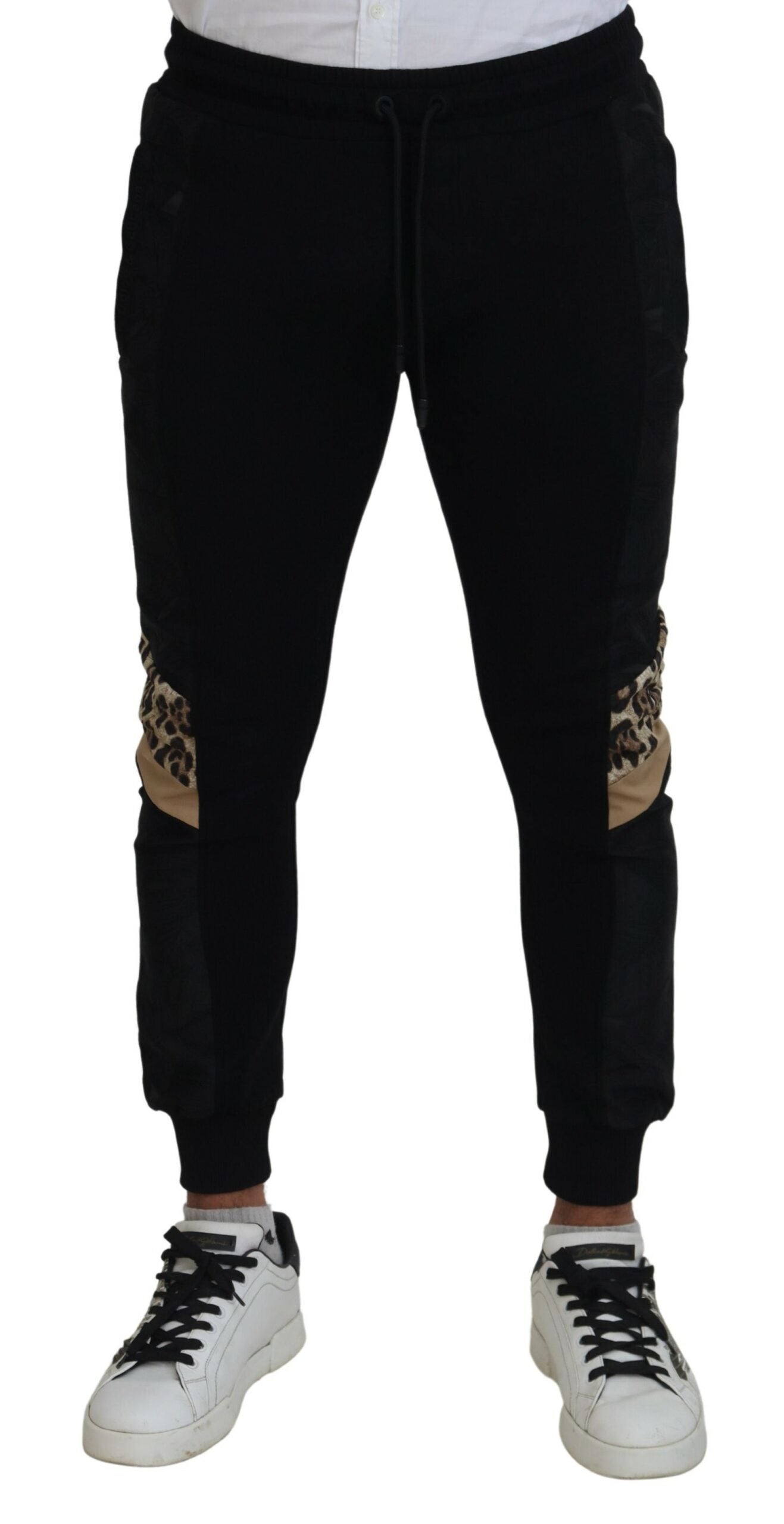 Pantalones jogger negros elegantes de Dolce &amp; Gabbana para el hombre moderno