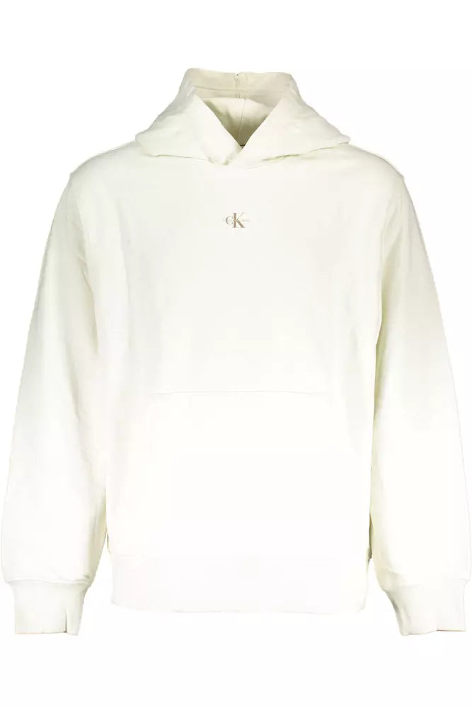 Sudadera elegante con capucha y logotipo de Calvin Klein en color blanco
