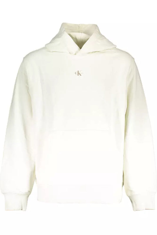 Sudadera elegante con capucha y logotipo de Calvin Klein en color blanco