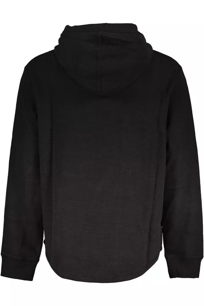 Sudadera con capucha de mezcla de algodón negra elegante de Calvin Klein