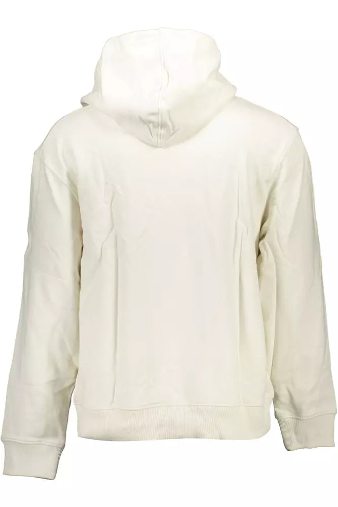 Sudadera con capucha de algodón blanca elegante de Calvin Klein