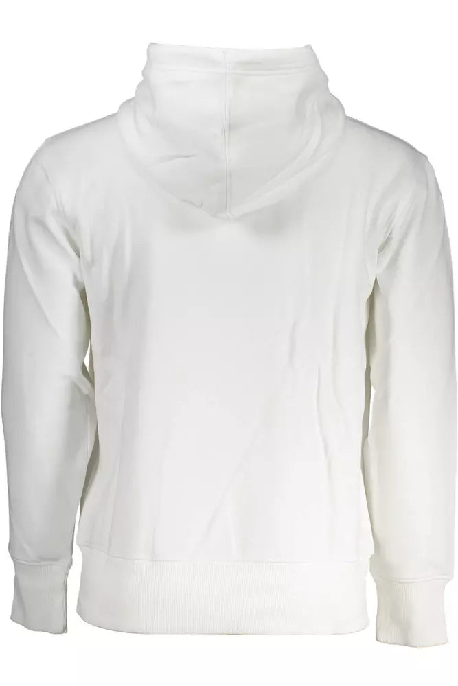 Sudadera con capucha de polar blanca elegante de Calvin Klein