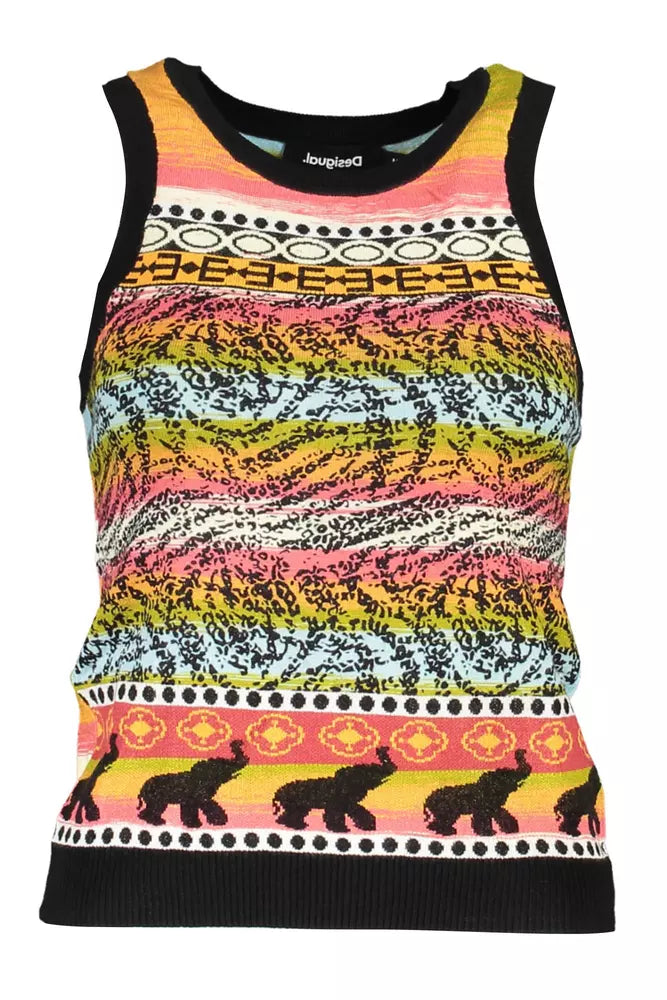 Camiseta de tirantes anchos con detalles en contraste de Desigual Chic