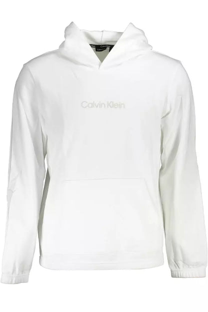 Suéter elegante con capucha y estampado blanco de Calvin Klein
