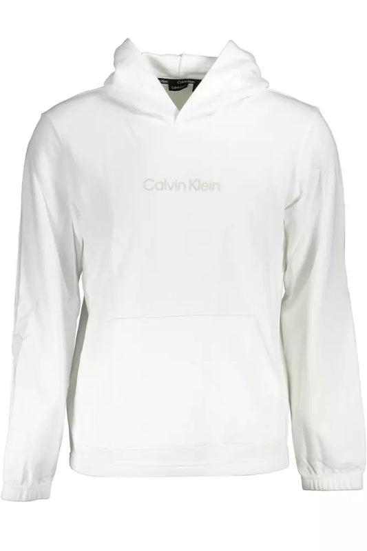 Suéter elegante con capucha y estampado blanco de Calvin Klein
