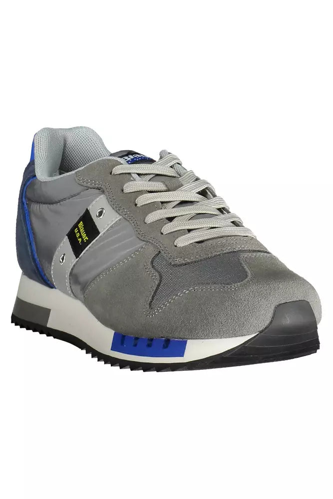 Zapatillas deportivas elegantes de color gris con detalles en contraste de Blauer