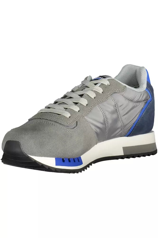 Zapatillas deportivas elegantes de color gris con detalles en contraste de Blauer