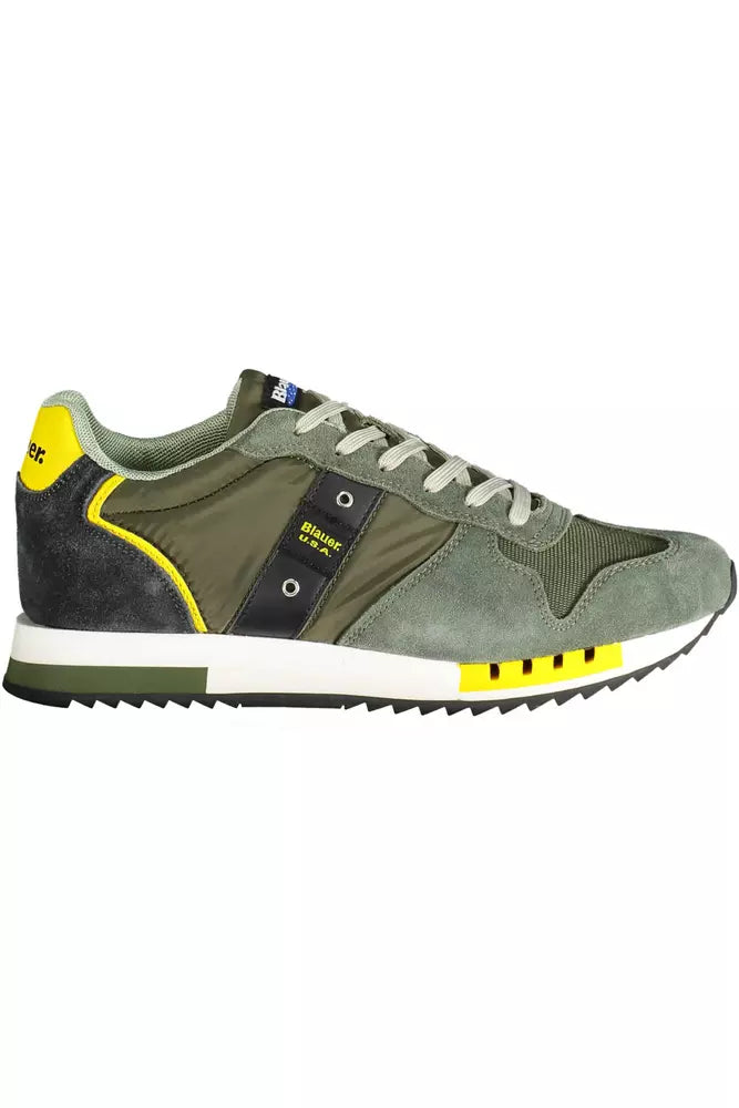 Zapatillas deportivas con cordones y logotipo Blauer Green