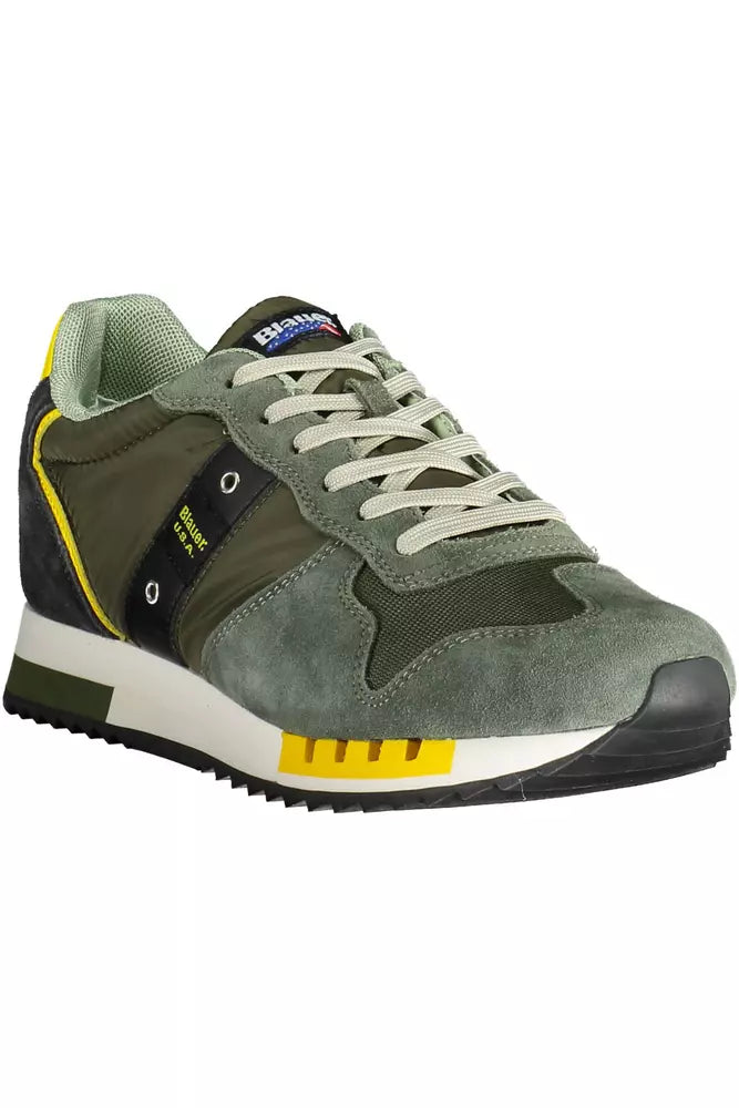 Zapatillas deportivas con cordones y logotipo Blauer Green