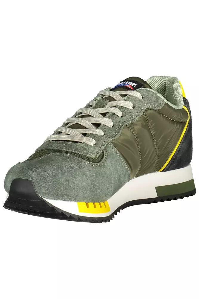 Zapatillas deportivas con cordones y logotipo Blauer Green