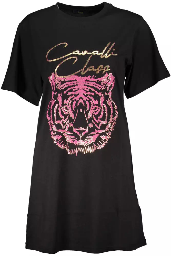 Camiseta estampada con escote redondo elegante de Cavalli Class