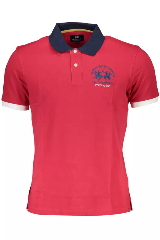 Polo elegante de algodón rosa de La Martina