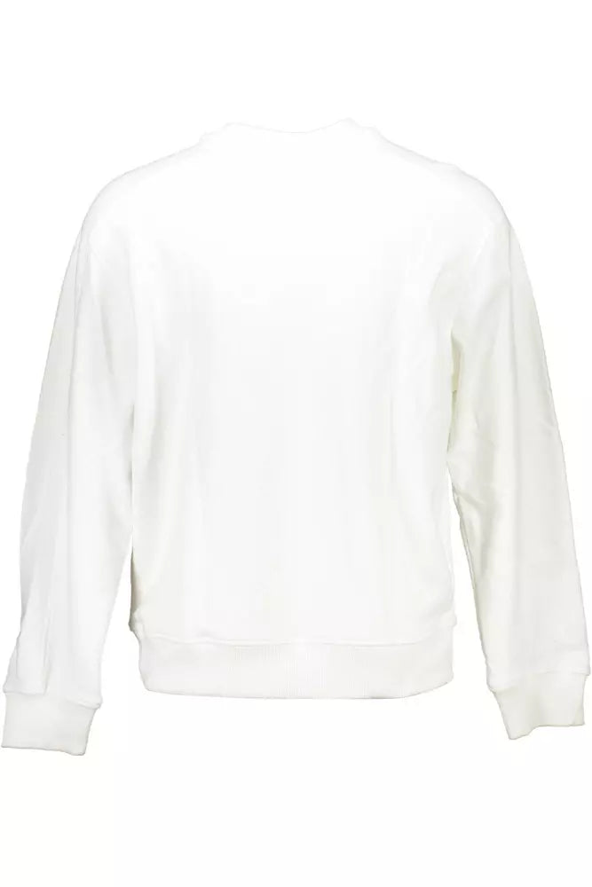 Sudadera de algodón blanca elegante con logotipo de Calvin Klein