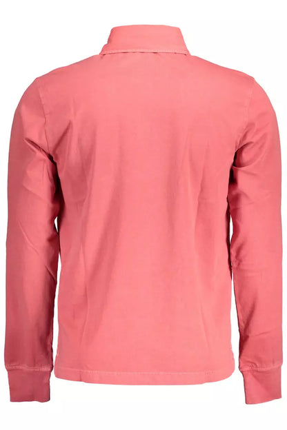 Polo de manga larga de algodón rosa chic de Gant