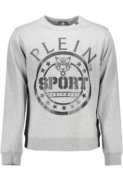 Sudadera de manga larga gris elegante de Plein Sport