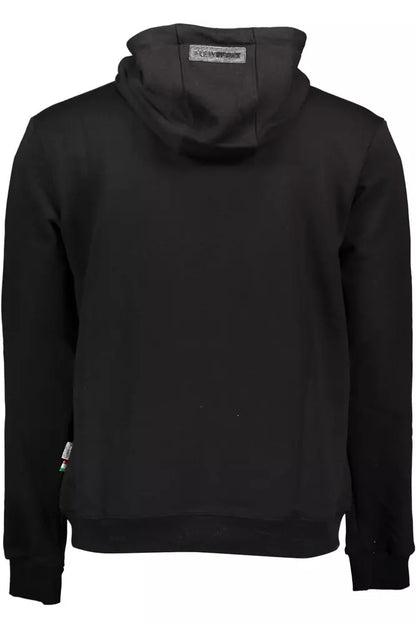 Sudadera con capucha negra elegante y detalles llamativos de Plein Sport