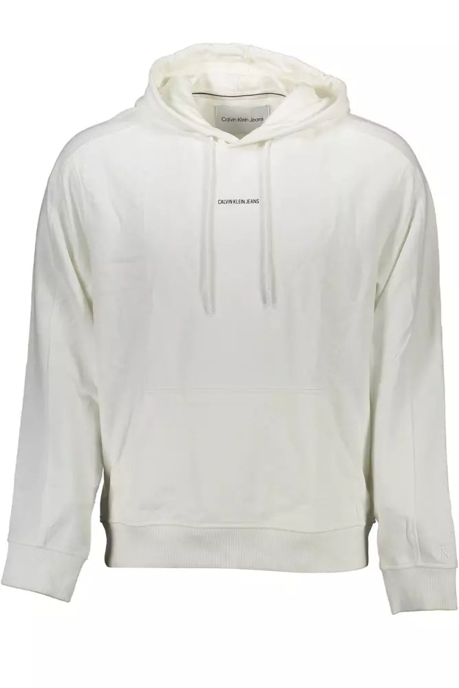 Sudadera con capucha elegante de Calvin Klein en color blanco con estampado de logotipo