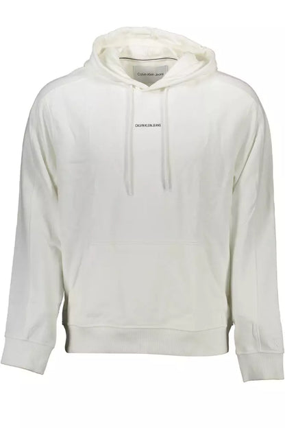 Sudadera con capucha elegante de Calvin Klein en color blanco con estampado de logotipo
