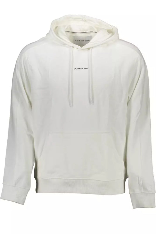 Sudadera con capucha elegante de Calvin Klein en color blanco con estampado de logotipo