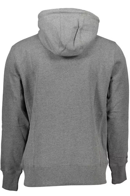 Sudadera con capucha gris elegante con detalle de bordado de Superdry