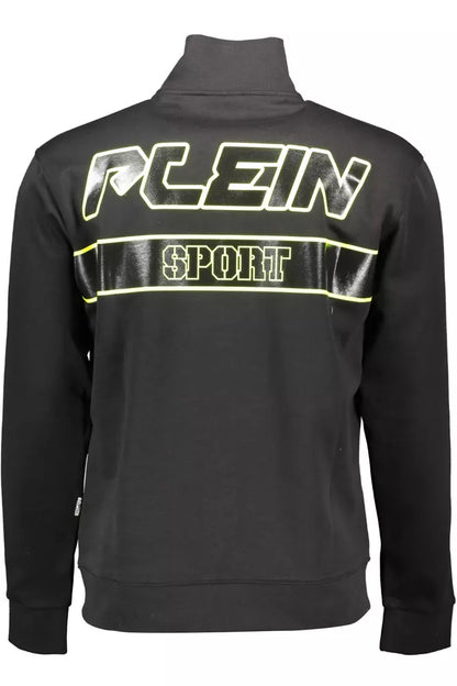 Sudadera elegante de manga larga con cremallera y contrastes de Plein Sport