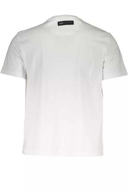 Camiseta elegante de diseño con cuello redondo en color blanco de Plein Sport