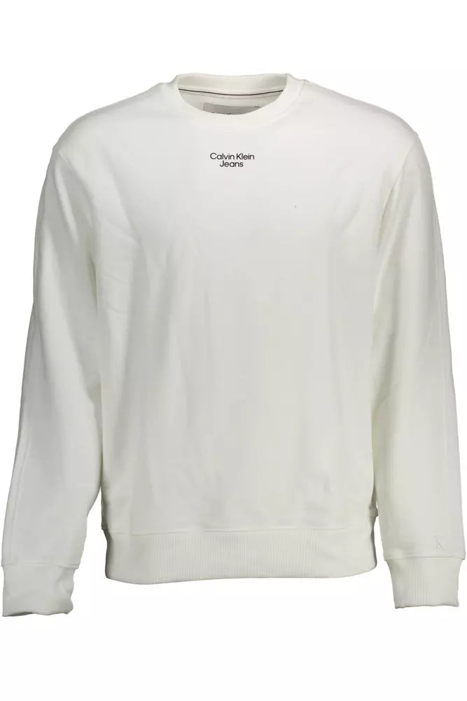 Suéter elegante de algodón blanco de Calvin Klein para hombre